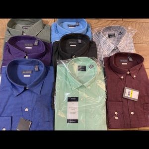 Lot of 8 brand new long sleeve dress shirts